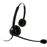 plusonic Telefon On Ear Headset kabelgebunden Stereo Schwarz