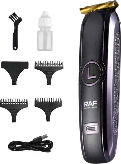 RAF Professioneller Haartrimmer, 5 W Akku-Haartrimmer für Männer, T-Kamm-Fugenschnitt, Barber- und Home-Grooming-Set