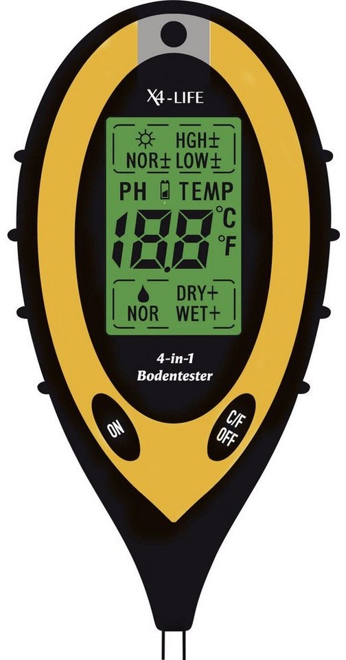 X4-Life Feuchtigkeitsmesser X4-LIFE 700403 Bodenmessgerät Schwarz, Gelb gelb|schwarz