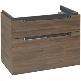 Villeroy & Boch Waschtischunterschrank 2 Auszüge 78,7 x 59,0 cm Braun