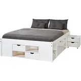 VCM Till Doppelbett 180x200 cm einschl. 2 Lattenroste, weiss.