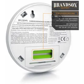 Brandson Kohlenmonoxid Melder mit LCD Display CO Alarm mit 85 dB