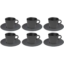 Villeroy & Boch Manufacture Rock Kaffee Set 6er schwarz 