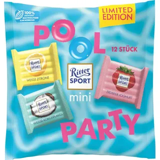 Ritter Sport Mini Pool Party 12er Tüte 3fach Limited Edition 200g