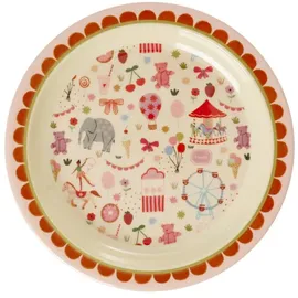 Rice Melamin Kinderteller Teller - Pink - Fun Fair Print