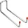 Connex Wandhaken 325 x 120 x 90 mm bis 10 kg - Mit schützender Gummikappe - verzinkt / Universalhaken / Montagehaken für Garage / Werkstatthaken / Ordnungshelfer / DY222027