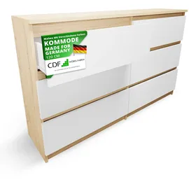 veneti Malwa M6 120 x 77 x 30 cm Eiche Artisan / Weiß