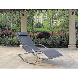 deluke Schaukelliege 160 x 62 x 89 cm Schwarz