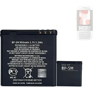 highakku Ersatzakku Batterie BP-5M kompatibel mit No-kia 5700 5610 5611 5710 5611XM 5700XM 5710XM 6110 6110N 6200C 6220C 6220 6500S 7379 7390 8600