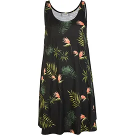 bonprix Strandkleid A-Linie Schwarz/Grün 36/38
