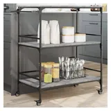 vidaXL Küchenwagen Grau Sonoma 100,5x50x105 cm Holzwerkstoff
