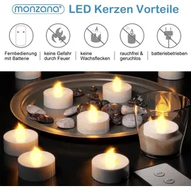 monzana Teelichter 3,7 cm 30 St. weiß