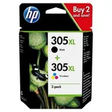 HP 305XL schwarz + CMY