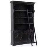 Casa Padrino Schrank mit Leiter 143,5 x 40,6 x 233,7 cm Schwarz