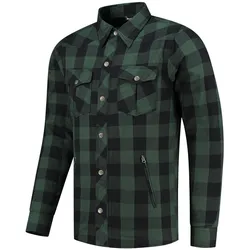 Rusty Stitches Neil Motorrad Hemd, schwarz-grün, Größe 4XL für Männer