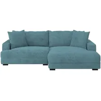 P & B Ecksofa, Türkis, Textil, L-Form, 265x180 cm, Made in Europe, Wohnzimmer, Sofas & Couches, Wohnlandschaften, Ecksofas