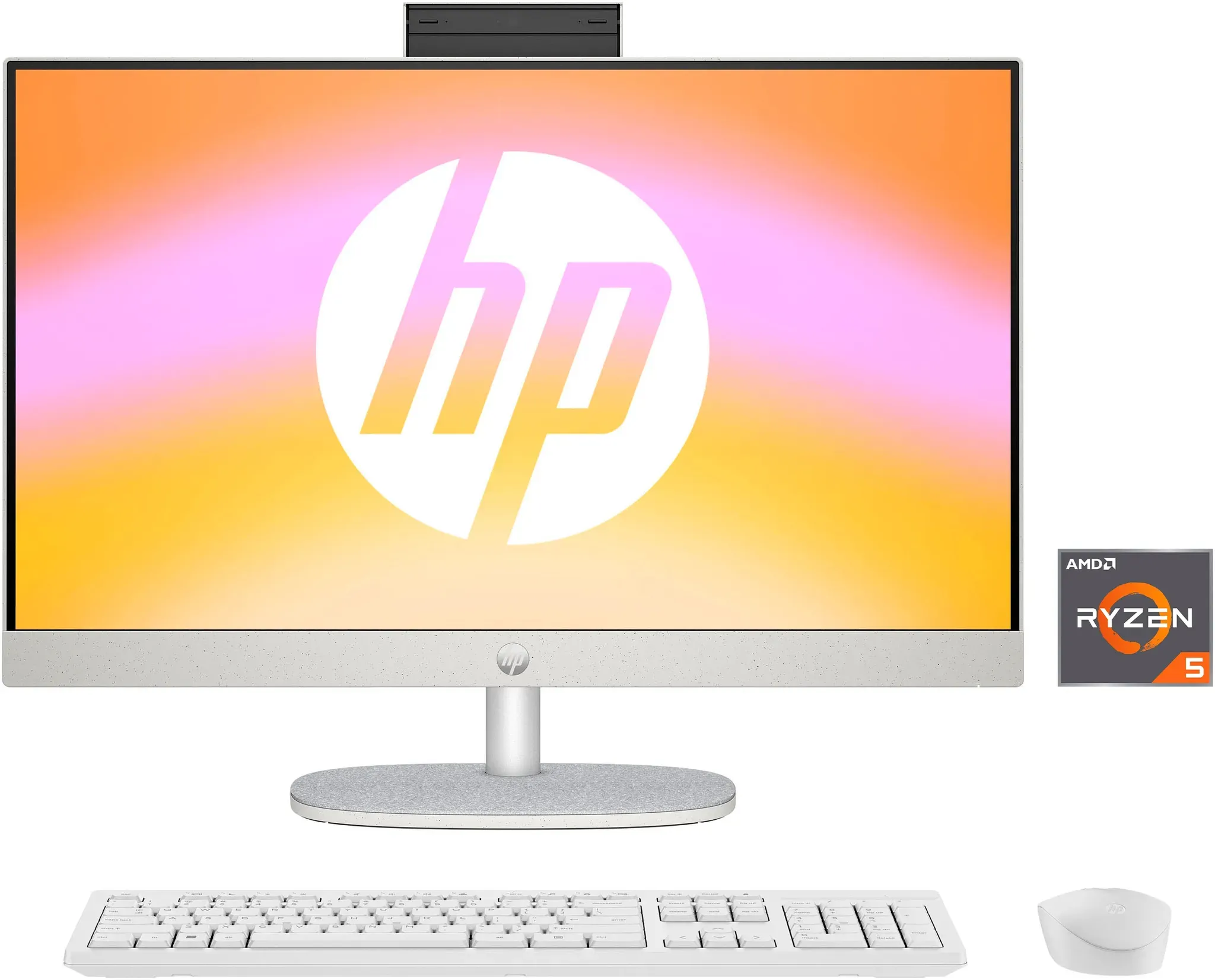 HP All-in-One PC "24-cr0229ng" Computer Gr. Windows 11, 16 GB RAM 512 GB SSD, weiß (shell white) All in One PC