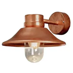 Vega Wandleuchte kupfer E27, Kupfer/Glas