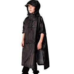 RAIN KISS BACK TO BLACK KIDS Regenponcho - 100-120cm