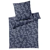 ELEGANTE Bettwäsche Cherry Blossom denim blue | 155x220 cm + 80x80 cm denim-blue