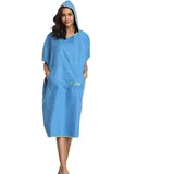 FLYILY Microfaser Surf Poncho Handtuch mit Kapuze Bademantel zum Schwimmen und Strand wechseln Einheitsgröße Alle Erwachsenen