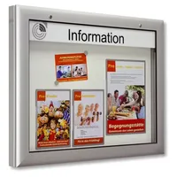 Schaar Design Schaukasten Softline BxHxT: 1025x800x80 mm, Rückwand: Anthrazit
