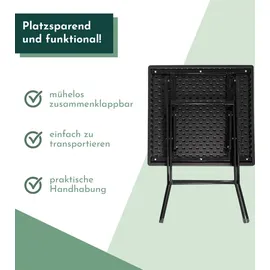 Lemodo Klapptisch 62 x 62 cm schwarz
