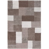 andiamo Designerteppich Colmar Kurzflor für Wohnzimmer Kästchen Design 67x140 cm - beige