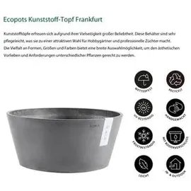 Ecopots Kunststoff-Topf Frankfurt rund, Grau