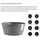 Ecopots Kunststoff-Topf Frankfurt rund, Grau