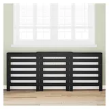 vidaXL Heizkörperabdeckung Schwarz Eichen-Optik 205 x 21,5 x 83,5 cm