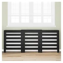 vidaXL Heizkörperabdeckung Schwarz Eichen-Optik 205 x 21,5 x 83,5 cm