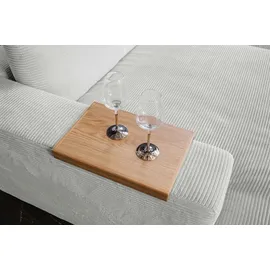 KAWOLA Big Sofa Cord 2-Sitzer Hellgrau