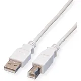 VALUE USB 2.0 Kabel Typ A-B weiß, 0,8 m