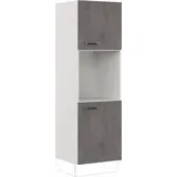 Impuls Küchen Herdumbauschrank Prag 60 x 57,6 x 190,7 cm Grau