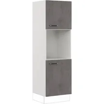 Impuls Küchen Herdumbauschrank Prag 60 x 57,6 x 190,7 cm Grau