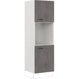 Impuls Küchen Herdumbauschrank Prag 60 x 57,6 x 190,7 cm Grau