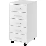 [en.casa] Stockholm Rollcontainer 63 x 33 x 38 cm weiß