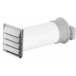 Naber 4051079, PRIME flow P-Klima-E flow 150 Mauerkasten, weiß, Edelstahl