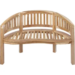 Gartenbank Bananenbank Teak 120 cm 2 Sitzer Bananenbank BANANA