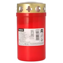 Papstar Grablicht 12,5 cm rot 18 St.