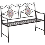 Outsunny Gartenbank Braun, Stein, 121x93x52 cm Gartenmöbel, Gartenbänke