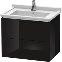 Duravit Waschtischunterschrank 2 Auszüge 67 x 55,8 x 46,9 cm Schwarz Hochglanz