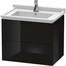 Duravit Waschtischunterschrank 2 Auszüge 67 x 55,8 x 46,9 cm Schwarz Hochglanz