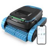 AIRROBO Poolroboter Akku mit App-Steuerung & OTA-Update, Kabelloser Poolsauger mit Intelligenter Navigation für Wand, Boden & Wasserlinie, 120 Min Laufzeit, Starke Saugkraft für alle Pools bis 170m2