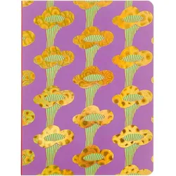 Notebook Shrooom, Pfifferlinge, violett, 14 x 19,5 cm , 128 Seiten