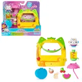 Spin Master Gabby's Dollhouse - Balkon-Spielset Kuchis Saftbar, 8-teiliges Set mit Katzenfigur und Puppenhaus Zubehörteilen, ab 3+, Jahren