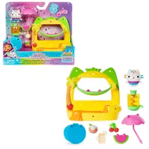 Spin Master Gabby's Dollhouse - Balkon-Spielset Kuchis Saftbar, 8-teiliges Set mit Katzenfigur und Puppenhaus Zubehörteilen, ab 3+, Jahren