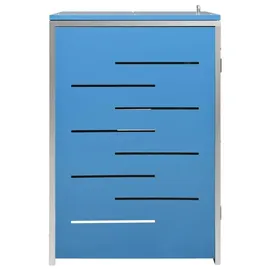 vidaXL Mülltonnenbox 69 x 77,5 x 113 cm blau