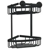 Tesa Duschablage Aluxx Black, Schwarz, Metall, eckig, 16.3x26x17 cm, Badaccessoires, Duschzubehör, Duschregal